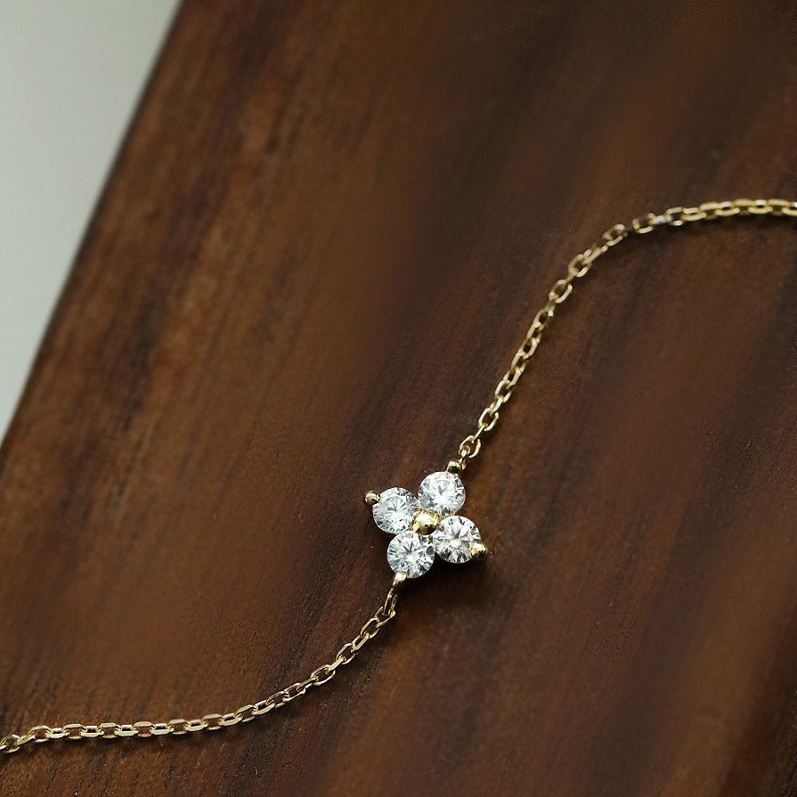 S925 Silver Plated Clover Bracelet