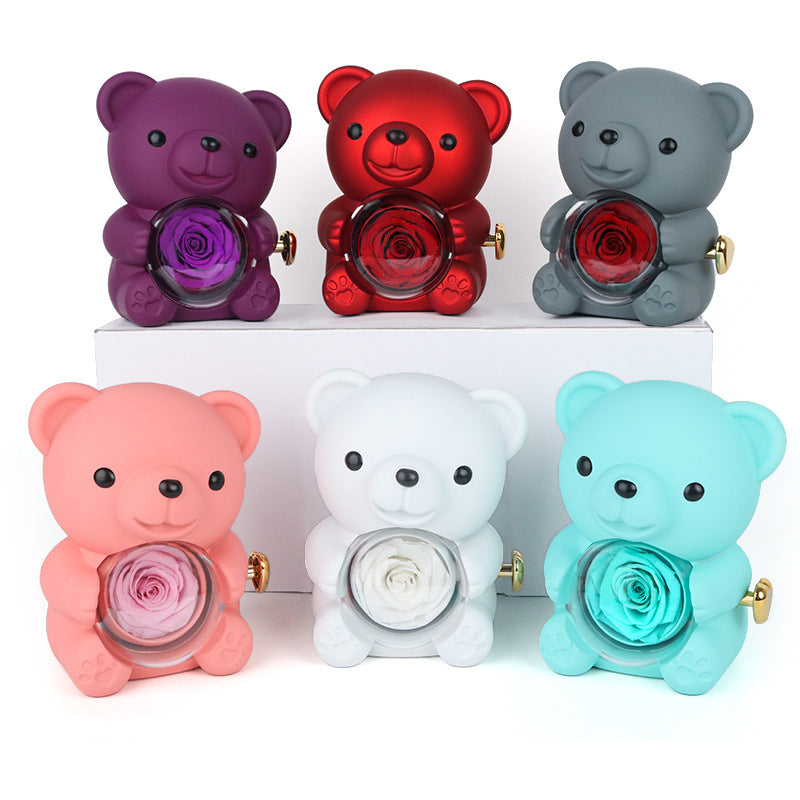 Rotatable Acrylic Eternal Flower Jewelry Gift Set