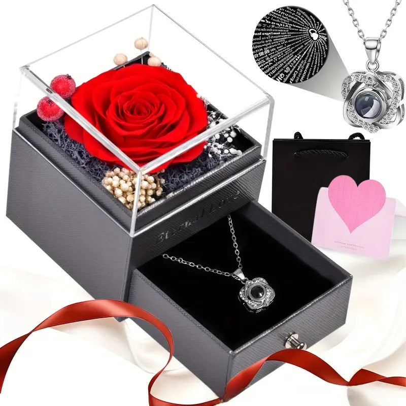 Eternal Flower Rose Jewelry Box