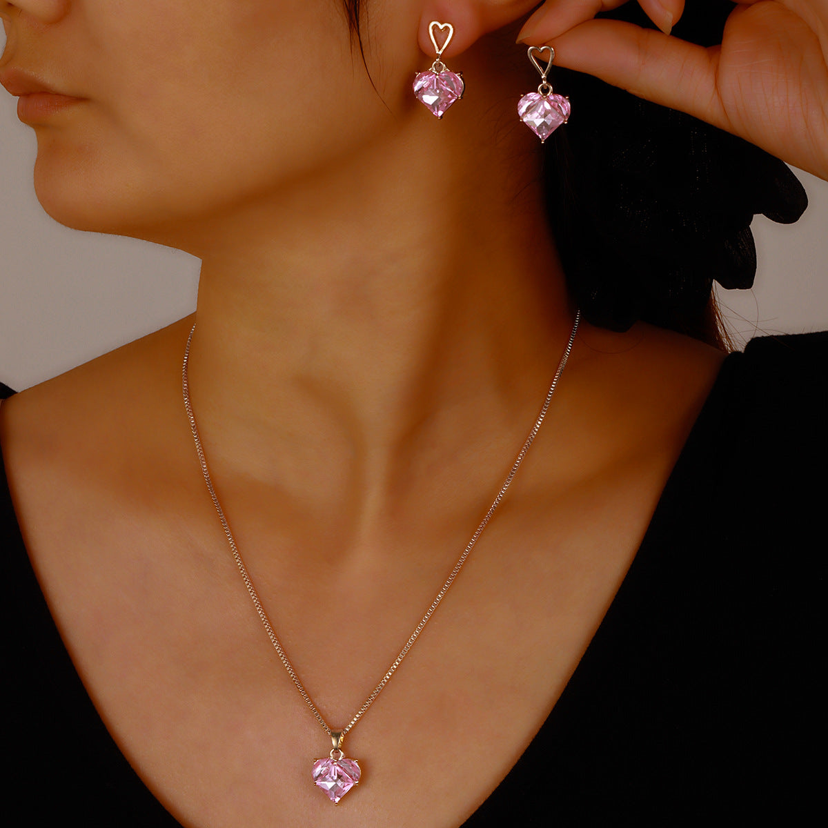 Heart jewelry set