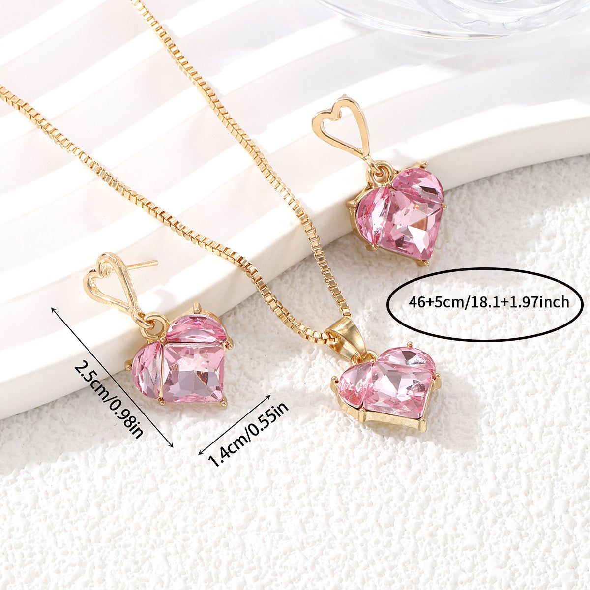Heart jewelry set