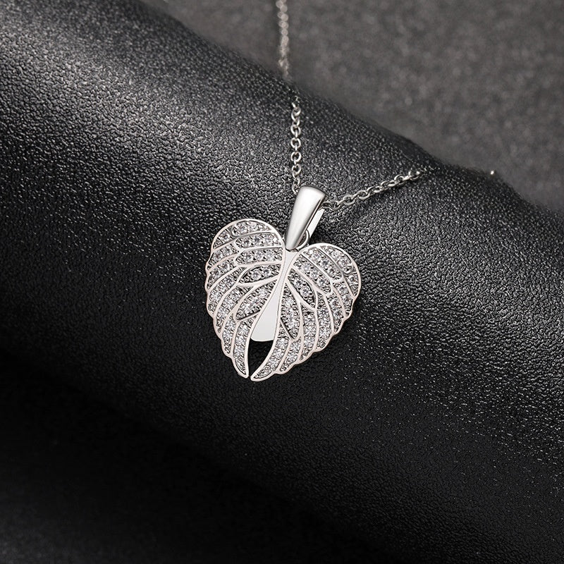 Stainless Steel Heart Wings Pendant
